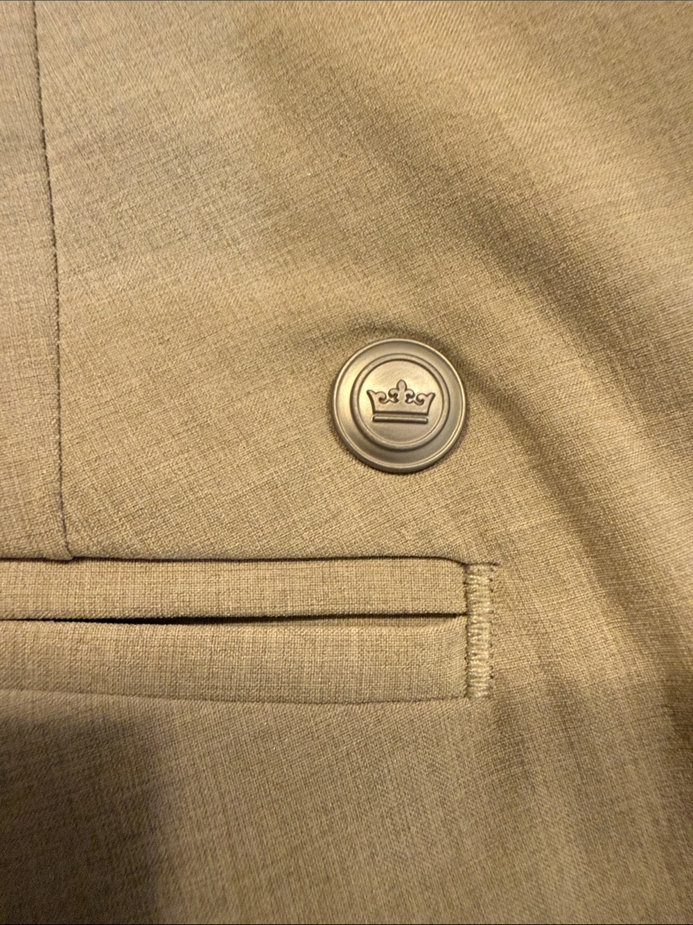 NWT Peter Millar Crown Crafted Tan Flat-Front Chino Pants - size 34 - Picture 7 of 8